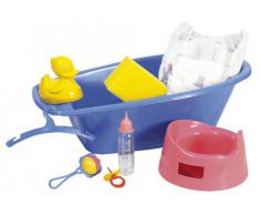 Heless - Bañera para muñecas con accesorios