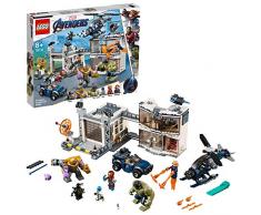LEGO Super Heroes - Batalla en el Complejo de los Vengadores, Juguete de Construcción de Avengers, Incluye Helicóptero y Todoterreno (76131)