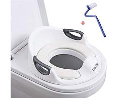 Asiento de inodoro para niños, Reductor de WC para Bebé, Tapa WC con reposabrazos, redondos y ovalados