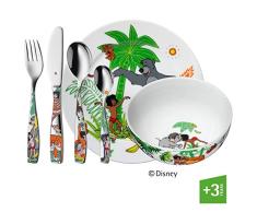 WMF El Libro de la Selva - Vajilla para niños 6 piezas, incluye plato, cuenco y cuberterÃa (tenedor, cuchillo de mesa, cuchara y cuchara pequeña) (WMF Kids infantil)