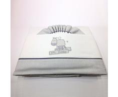 PEKITAS BEBE CONJUNTO 3 PCS SABANA FRANELA CUNA 100% ALGODON COLOR GRIS HECHO EN ESPAÑA