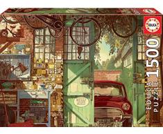 Educa Borrás Puzzle 1.500 piezas, Old garage, multicolor, 1500 18005 , color/modelo surtido