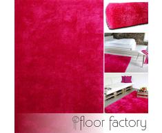 Alfombra Moderna Seasons rosa fucsia 160x230 cm - Alfombra de Pelo Largo blanda y suave