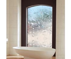 Rabbitgoo Pegatina de Ventanas Sin Pegamento Pegatina Privacidad Pegatina de Efecto 3d Decorativa para Cristal Pelicula Decorativa Flor Electrostática Control de Calor de Vidrio Autoadhesivo Pegatina Contra UV 2 pies por 6.5 pies (60 *200 cm)
