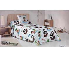 Colcha BOUTI Infantil ESTAMPACIÓN Digital Modelo. Pirata (Cama 90CMS)