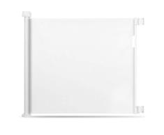 Momcozy Barrera Seguridad Niños Escalera, 0cm-140cm Puerta Seguridad Bebé Extensibles, Vallas de Seguridad para Escaleras, Barrera Escalera Bebé para Uso en Interiores y Exteriores, Blanca