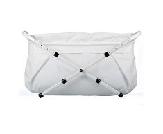 Bibabad - Bañera plegable para bebés - Bañera antideslizante, portátil para ducha - Adecuado para niños de 1 a 8 años - Bañera independiente - Blanco 70-90 cm