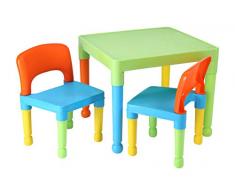 Libertad de juguetes de los niños mesa y 2 sillas juego, plástico, Multi-color