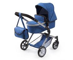 Bayer Design 18135AA Cochecito de muñecas City Neo, Convertible, Azul, Jeans