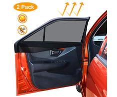 Sombrilla para ventana de coche, Tospanic (M) Sombrilla de coche Bloqueador protector de malla transpirable Ventanas traseras Protección UV máxima para bebés, niños, niños y perros