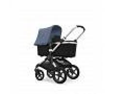 BUGABOO Cochecito BUGABOO FOX Aluminio/Style Set Negro/Capota Azul Melan