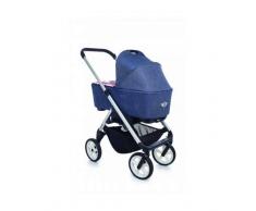 EASYWALKER-MINI Cochecito Duo MINI New Silver (rueda blanca) Union Jack Denim
