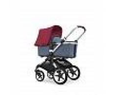 BUGABOO Cochecito BUGABOO FOX Aluminio/Style Set Azul/Capota Rojo Carmín