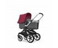 BUGABOO Cochecito BUGABOO FOX Aluminio/Style Set Gris/Capota Rojo Carmín