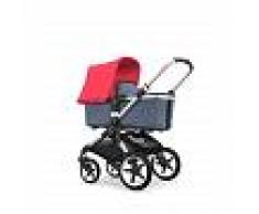 BUGABOO Cochecito BUGABOO FOX Aluminio/Style Set Azul/Capota Rojo Neón