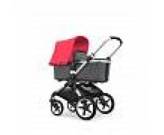 BUGABOO Cochecito BUGABOO FOX Aluminio/Style Set Gris/Capota Rojo Neón