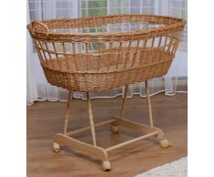 WALDIN Cuna Moisés, carretilla portabebés XXL, 6 colores a elegir, azul/blanco