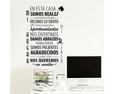 Pegatina de pared vinilo adhesivo decorativo para cuartos, dormitorio,cuartos de juegos ... frase mi hogar familia OPEN BUY