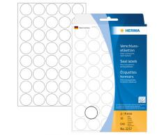 Herma 2257 - Lote de 640 pegatinas redondas (Ø 19 mm), transparente