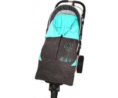 ByBUM - Saco abrigo, Saquito l 2 en 1 primavera, verano, otoño, para el asiento del bebé; Universal para coches, asiento de coche, por ejemplo, Maxi-Cosi, de cochecito o silla de paseo; ANTRACITA/AQUA