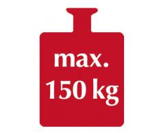 Wenko 17930100 Secura - Asiento ajustable para bañera, soporta hasta 150 kg, fabricado en plástico y acero (55-65 x 18 x 26 cm), color blanco