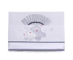 PEKITAS Bebe Juego De Sábanas Finas 3 Piezas Para Cuna 60X120 100% Algodón HECHO EN PORTUGAL (Serie Friends Blanco)