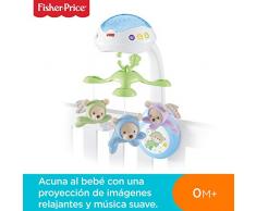 Fisher-Price Móvil ositos voladores, juguete de cuna proyector para bebé (Mattel CDN41)