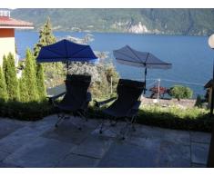 Nuevo - 2 piezas STRAND-SET - Holly STABIELO sunny de playa y tiempo libre - 1 x fácil de alta protección UV sombrilla EINDREHBARER - colour rojo + 120 kg ligera comfort con silla con respaldo plegable - colour azul oscuro con