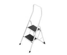 Hailo Safety - Taburete plegable de acero con estribo de seguridad de 50 cm (2 peldaños)