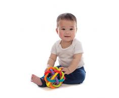 Playgro Balón Mordedor y Sonajero, Desde los 6 Meses, Bendy Ball, Multicolor, 40122