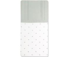 Bimbi Romantic - Edredón, 62 x 125 cm, color blanco y gris