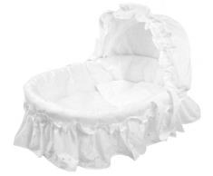 Looping Cuna Bebé de mimbre Broderie anglaise
