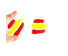 SUNXIN Bandera de Espa?a Pegatinas reflectantes para automóviles Pegatinas de tres colores Pegatinas para motocicletas Neveras decorativas para automóviles