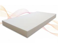Marcapiuma - Colchón para cuna 64x124 alto 10 cm - BAMBY - colchón para bebé de WaterFoam Transpirable - Recubrimiento desenfundable Antialérgico Antiácaros Antibacteriano - 100% Fabricado en Italia