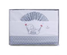 PEKITAS Bebe Juego De Sábanas Finas 3 Piezas Para Cuna 60X120 100% Algodón HECHO EN PORTUGAL (Serie Osito BLANCO)