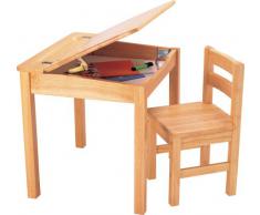 Pintoy 02929 - Juego de mesa y silla infantil de madera de caucho