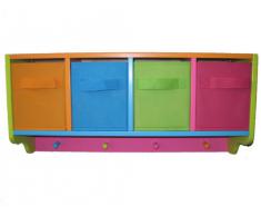 Zeller 13466 Color - Estante infantil con perchero, tablero DM (61 x 16 x 28 cm), varios colores