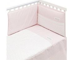 Cambrass Star - Colcha con protector para cuna de 60 x 120 cm, color rosa