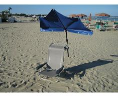 STABIELO - balcón - silla-sombrilla Holly'mat - compartimentos pantalla azul medio - con Holly 5 compartimento para radio ajustable 360° MULTI - soporte GVC (35 EUR) - para fijaciones de diámetro 25 - 55-60 mm - la innovación