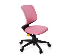 hjh OFFICE Silla para niños 712140 Kid Move Black Tejido Rosa/Negro Silla Escritorio