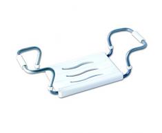 MSV MS093 - Asiento puente para bañera, aluminio 55/70 x 18.7 x 26.1 cm