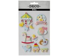 Pegatinas 3D, 25 mm de alto, 20 mm de ancho, 55 mm de bebé, 8 unidades, 7 mm de grosor