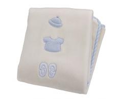 Belino 59902 - Manta para cuna, 110 x 140 cm, color azul