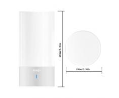 AUKEY Lámpara de Mesa, Regulable Lámpara de Noche de Atmósfera con Sensor de Tacto, Lámpara de Tabla de Decoración con Modo RGB y Luz Blanca Caliente, 256 Luces de Color