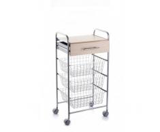 DON HIERRO - Carrito verdulero ALESIA, color Aluminio Haya