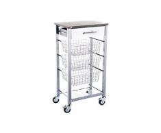 Don Hierro Aoo361- Carro verdulero onda aluminio, 48,5 x 34 x 91 cm