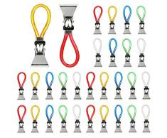 TANCUDER - 30 clips de metal para colgar toallas, toallas, ganchos, toallas, toallas, paños, paños de cocina, colgar toallas, clips, toallas, clips para toallas (multicolor)