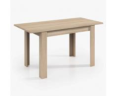 Habitdesign 004586F - Mesa de Comedor Extensible, Mesa salón o Cocina, Acabado en Color Roble Canadian, Modelo Kendra, Medidas: 140-190 cm (Largo) x 90 cm (Ancho) x 78 cm (Alto)