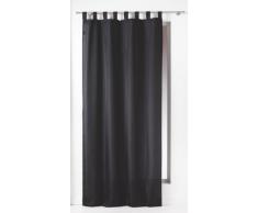 DOUCEUR DINTERIEUR - 1600832, Cortina Trabillas, 140 X 260 Cm, Essentiel, Poliéster Liso, Negro