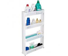 TecTake Estantería para nichos Carrito de Cocina estantería de baño con Ruedas - Varias tamaños - (4 Niveles | No. 401629)